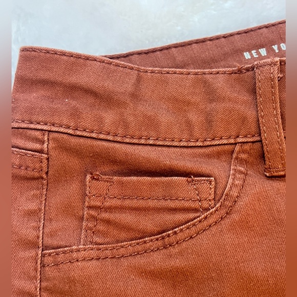 Rewash Size 5 / 27 Rust Colored Skinny Pants.  Unfinished bottom hem. - Picture 4 of 11